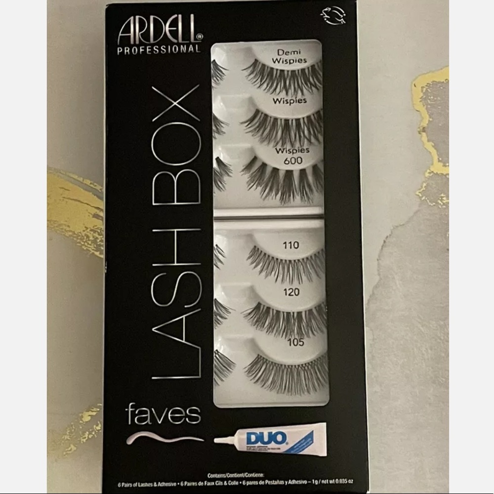 Ardell Lash Box faves- 6 pairs of lashes and DUO lash glue